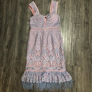 Foxie Dox Lace Dress w/ Tassle Detail